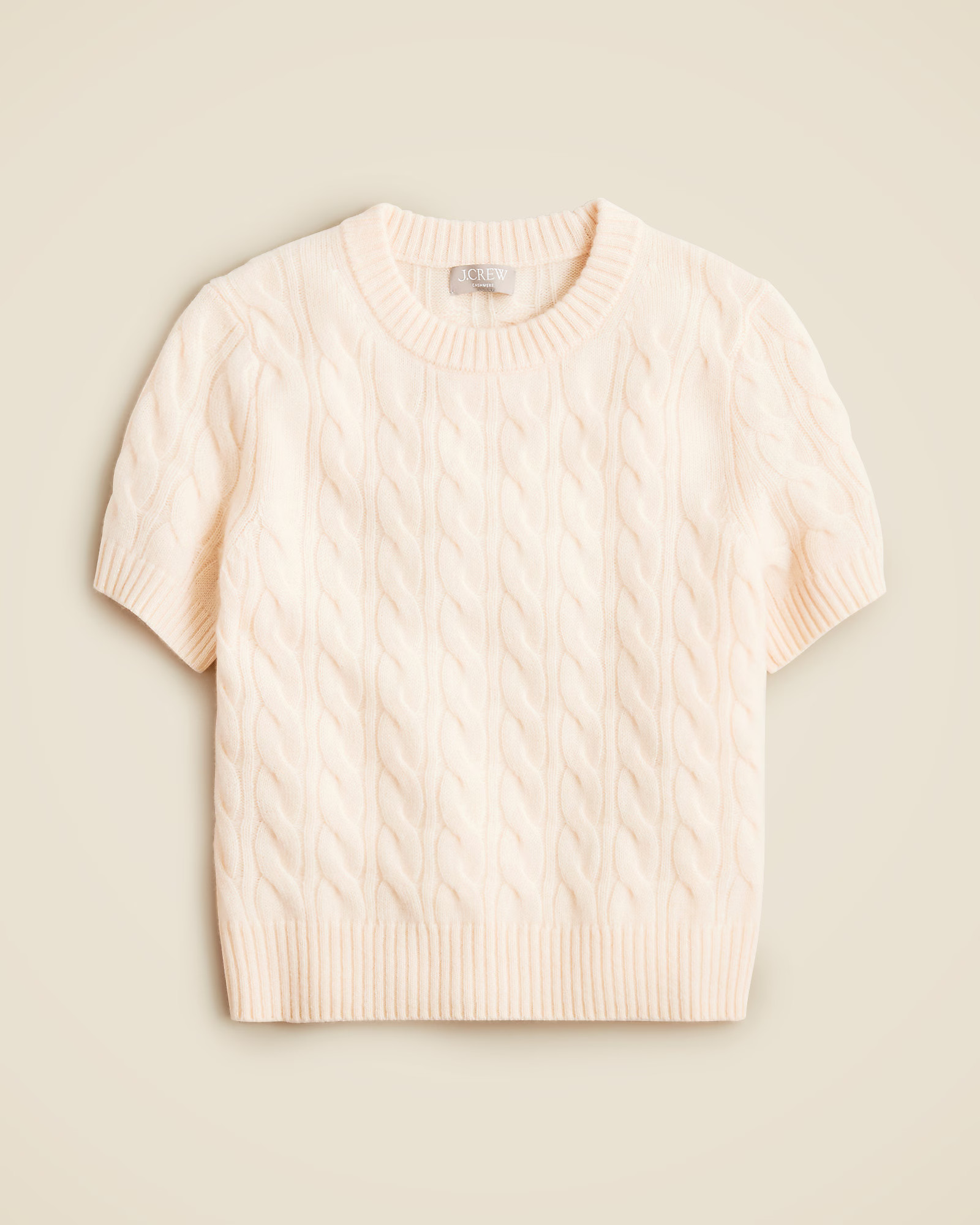 Cashmere cable-knit T-shirt | J. Crew US