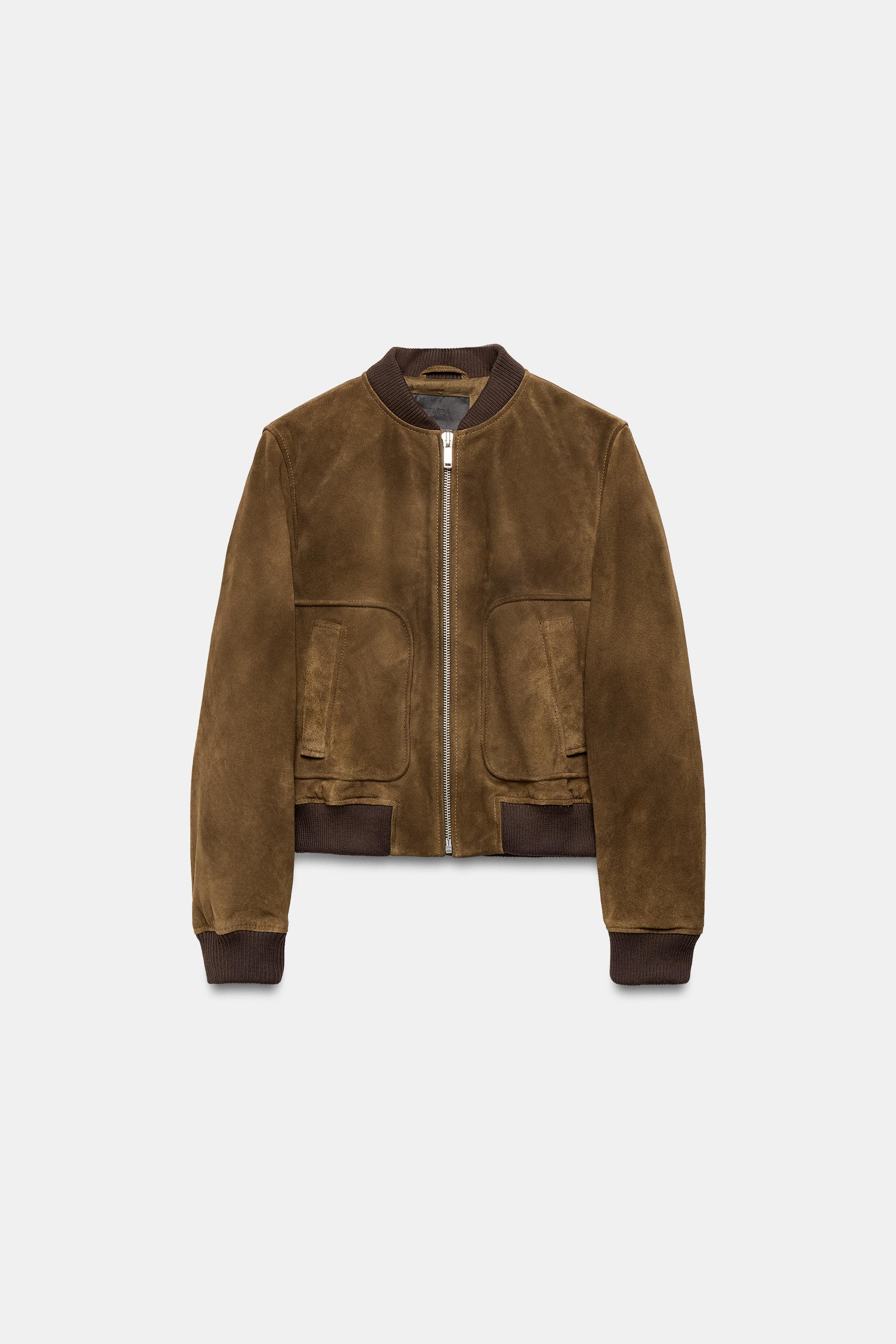 100% SUEDE BOMBER JACKET ZW COLLECTION LIMITED EDITION | Zara US