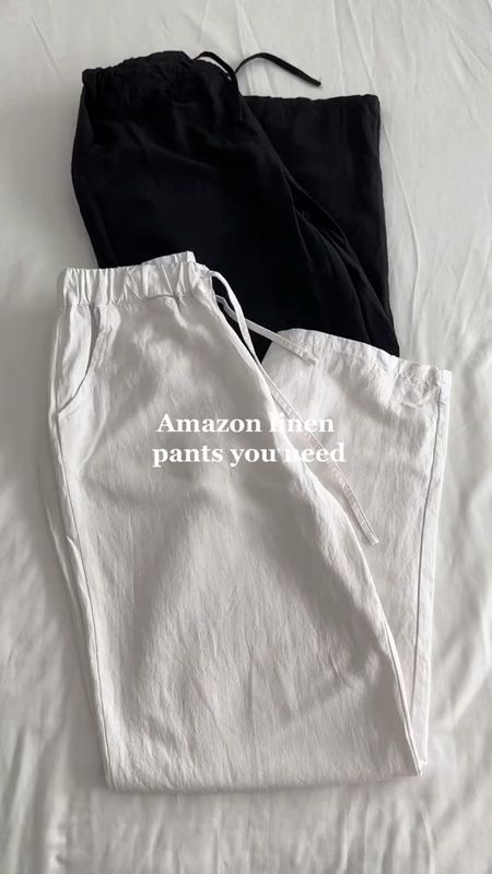 Amazon linen pants wearing size small 


#LTKstyletip #LTKSeasonal #LTKunder50