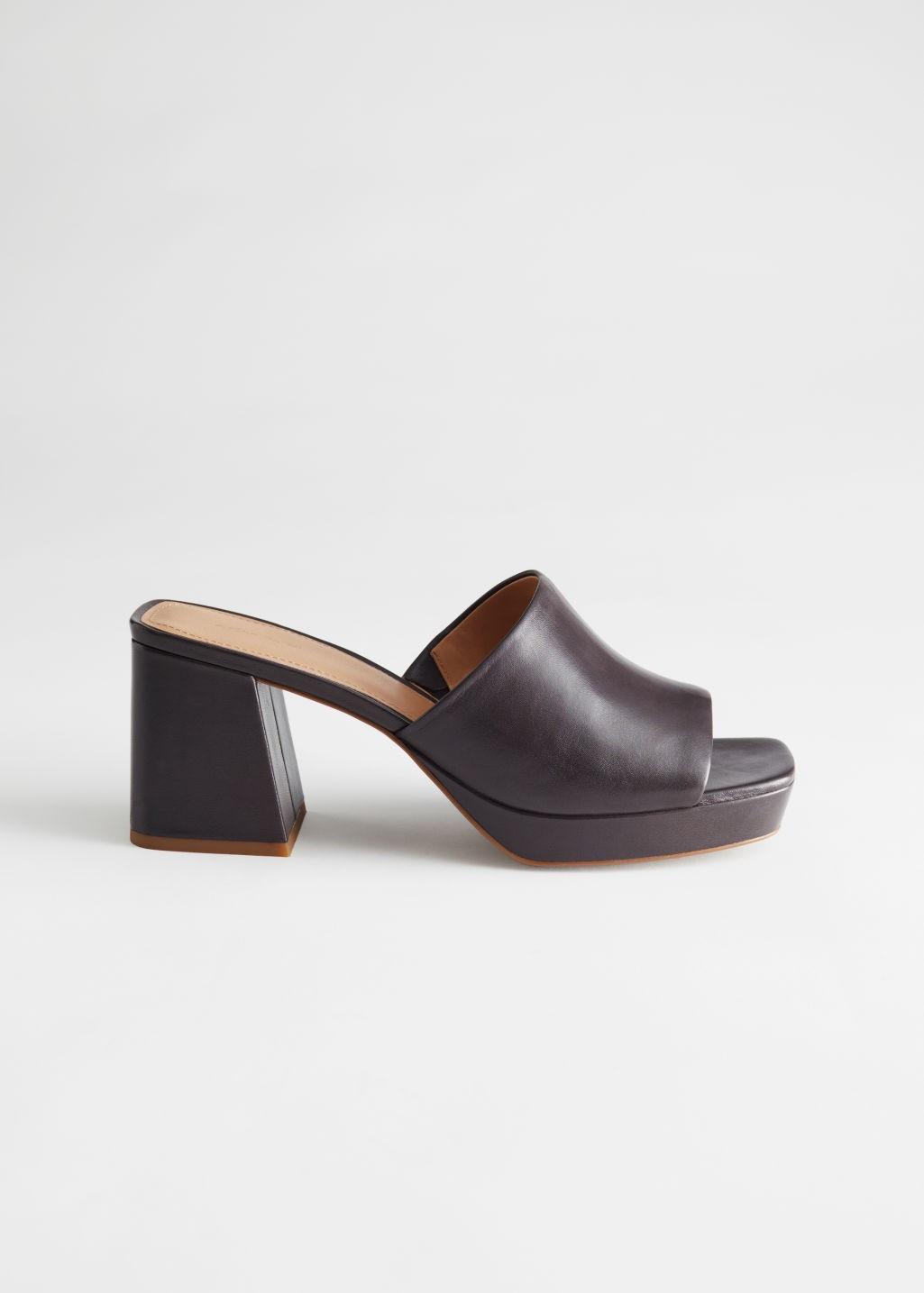 Leather Heeled Platform Mules - Brown | & Other Stories (EU + UK)