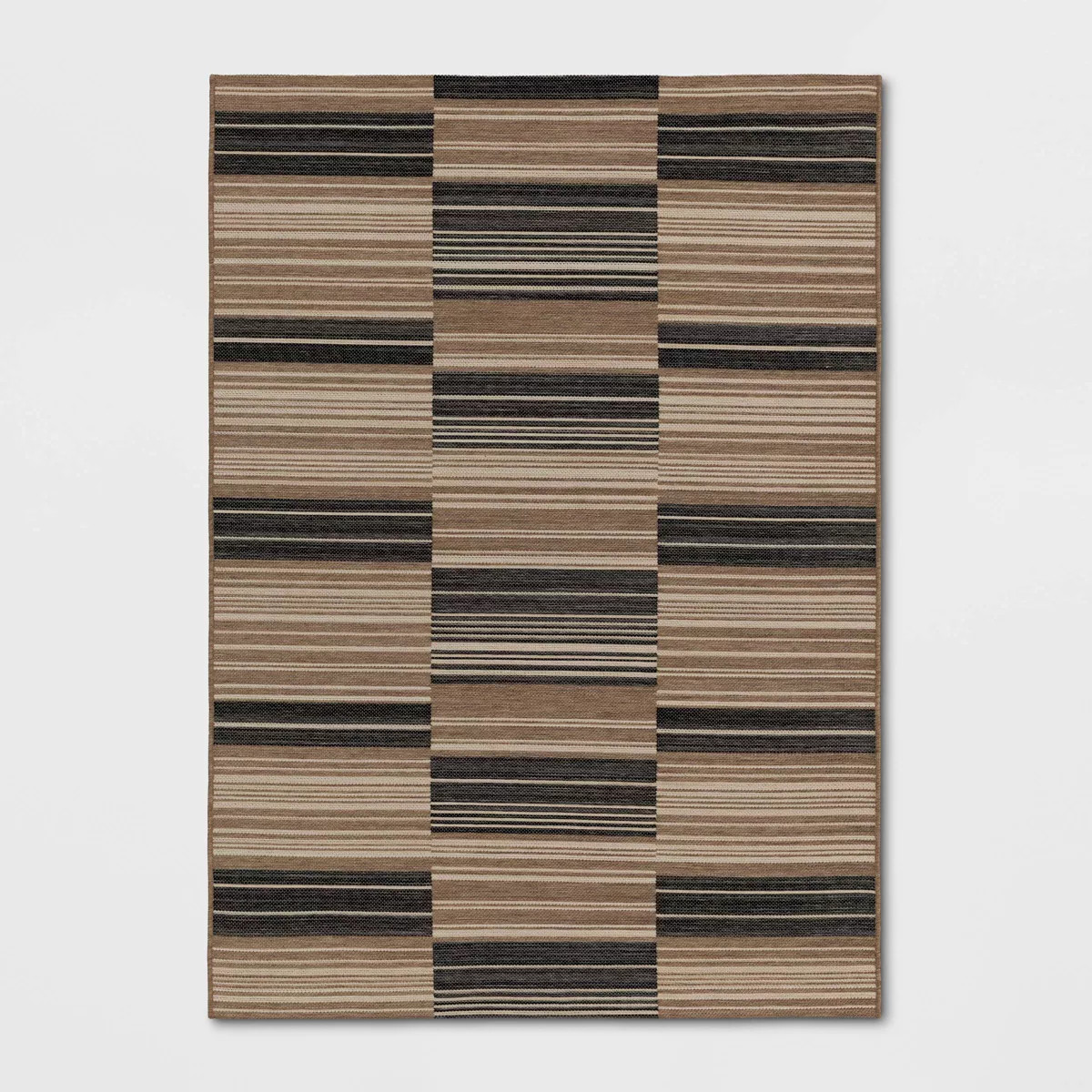 Caravan Broken Stripe Rectangular Woven Outdoor Area Rug Multicolor Naturals - Threshold™ | Target