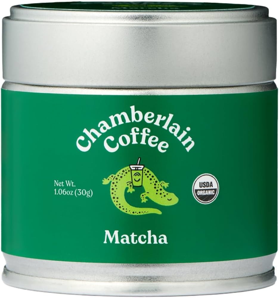 Chamberlain Coffee Matcha Green Tea Powder - Ceremonial Grade Matcha - Hot or Iced - 100% Organic... | Amazon (US)