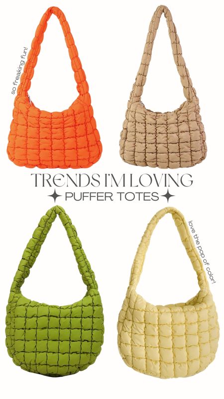 amazon puffer totes i’m loving for summer! would style with an oversized tee and shorts or even a bra top + relaxed jeans!

#LTKStyleTip #LTKFindsUnder100 #LTKFindsUnder50