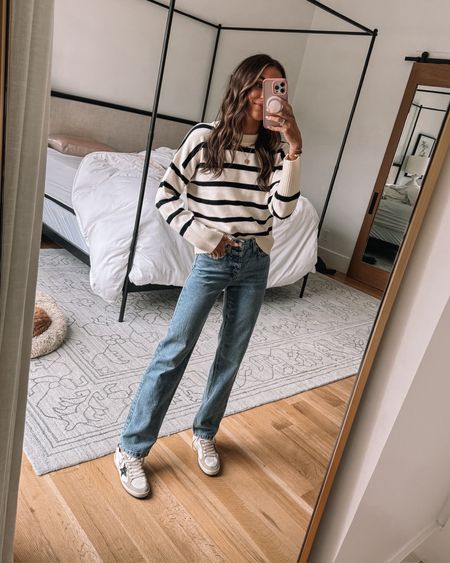 always love a cute striped sweater and this one is under $30! 🙌🏻


#target #jeans #denim #stripes #winteroutfit #sale 

#LTKMostLoved #LTKfindsunder50 #LTKstyletip
