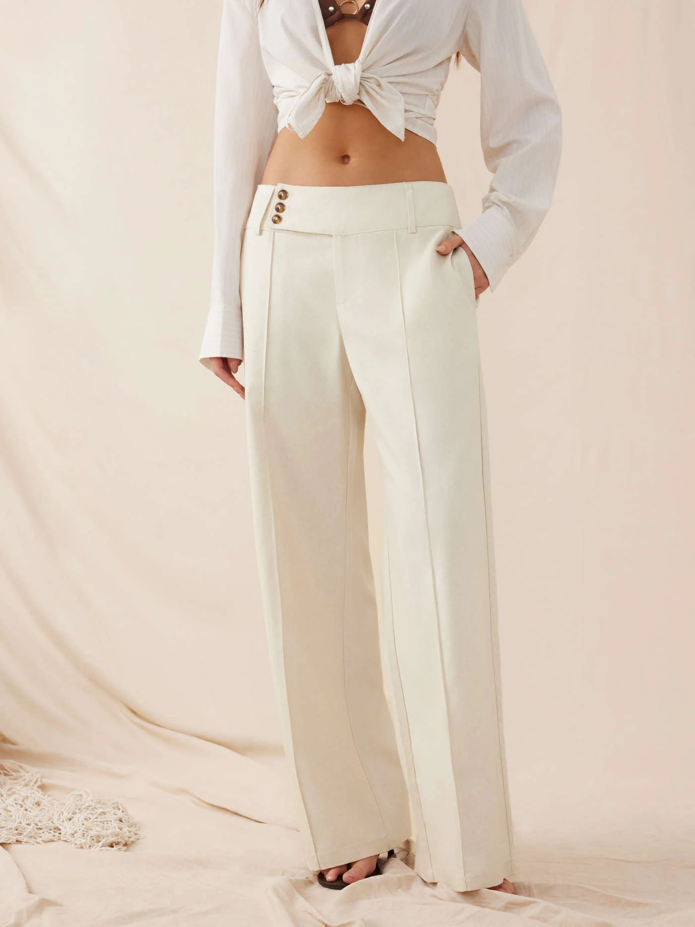 Boat Neck Belted Ruffle Hem Metal Detail Peplum Top $29.90Flash Shipping | Cider