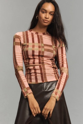 Barbour x Farm Rio Thalita Long-Sleeve Wool Sweater | Anthropologie (US)