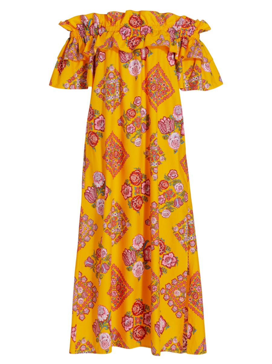 Edition 29 Breakfast Off-The-Shoulder Midi-Dress | Saks Fifth Avenue