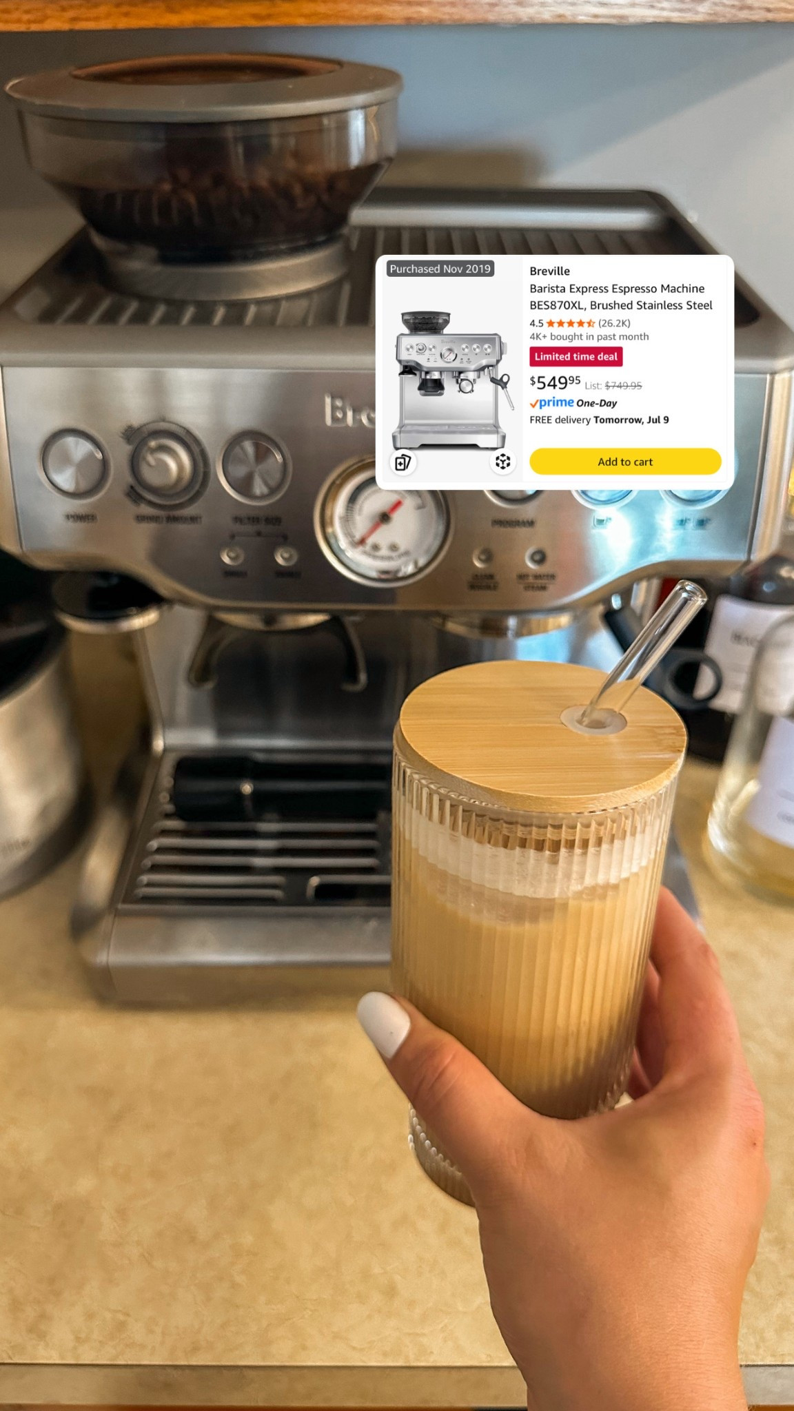 Our most used kitchen appliance has been our #breville espresso machine! My husband surprised me with it for Christmas in 2019 and it has been used almost daily since we set it up! It’s very easy to use for experienced baristas and for newbies! ☕️

#primedays ##amazonprimedays #primedaydeals 

#LTKSaleAlert #LTKHome