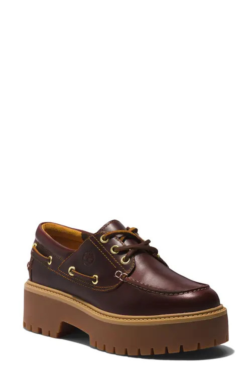Timberland Stone Street Platform Boat Shoe in Rootbeer at Nordstrom, Size 6 | Nordstrom