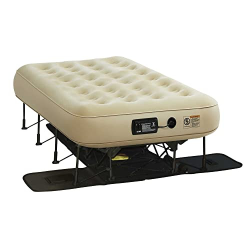Simpli Comfy Queen EZ Bed Self-Inflating Air Mattress with Built-in Frame, Pump and Wheeled Case,... | Amazon (US)