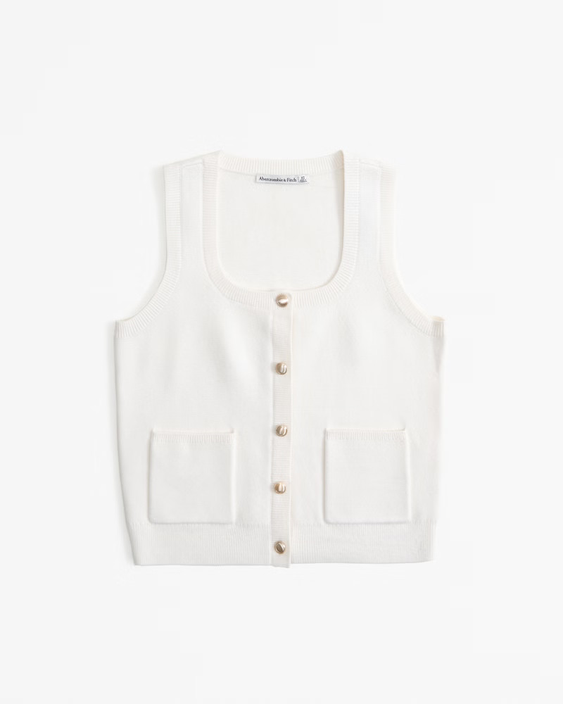 LuxeLoft Button-Up Sweater Vest | Abercrombie & Fitch (US)