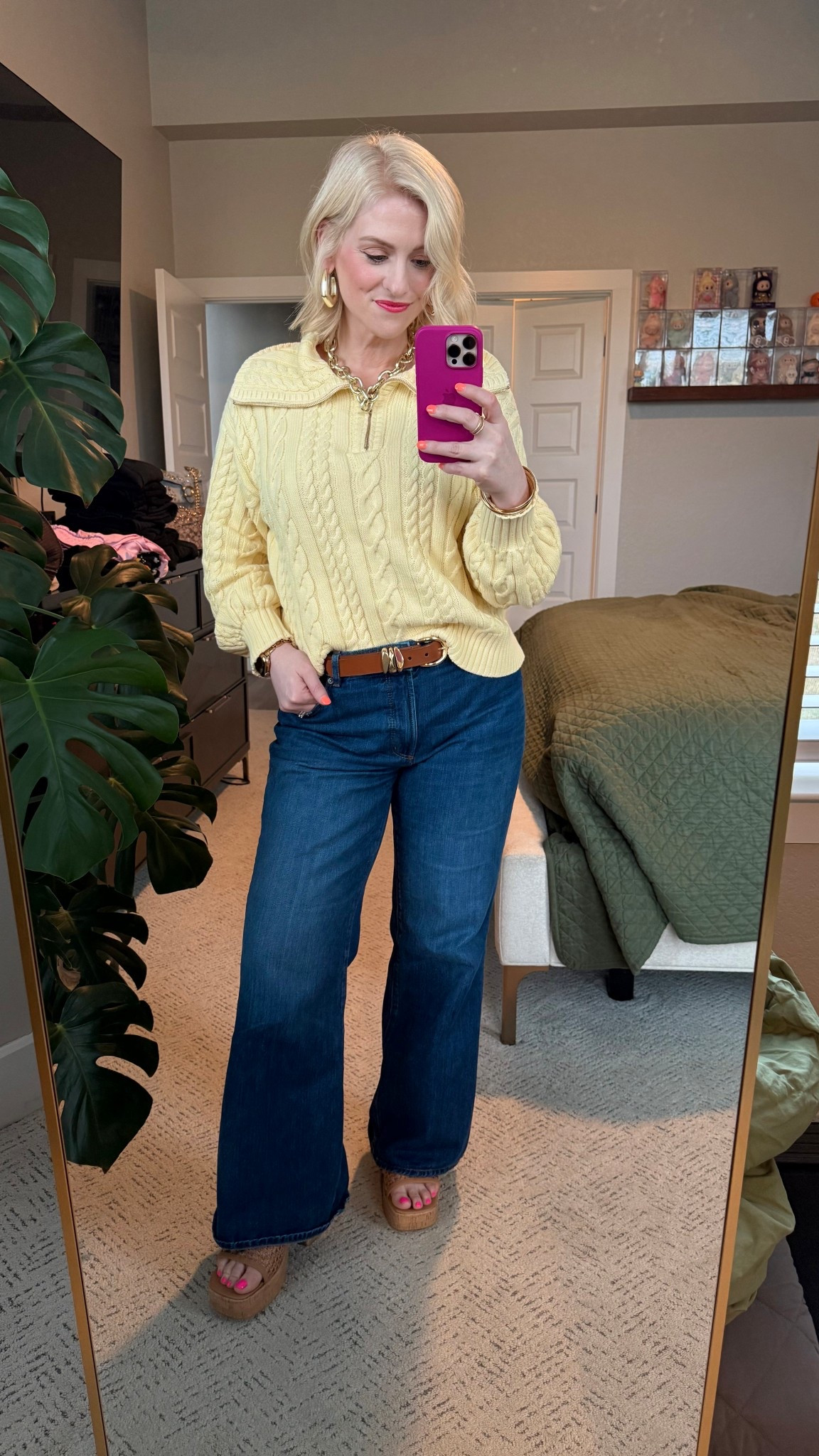 If butter yellow is wrong, I don’t want to be right! This super cute sweater is ON SALE! And I love that the zipper is GOLD! Completely elevates the look  

#LTKMidsize #LTKdayinmylife #LTKootd