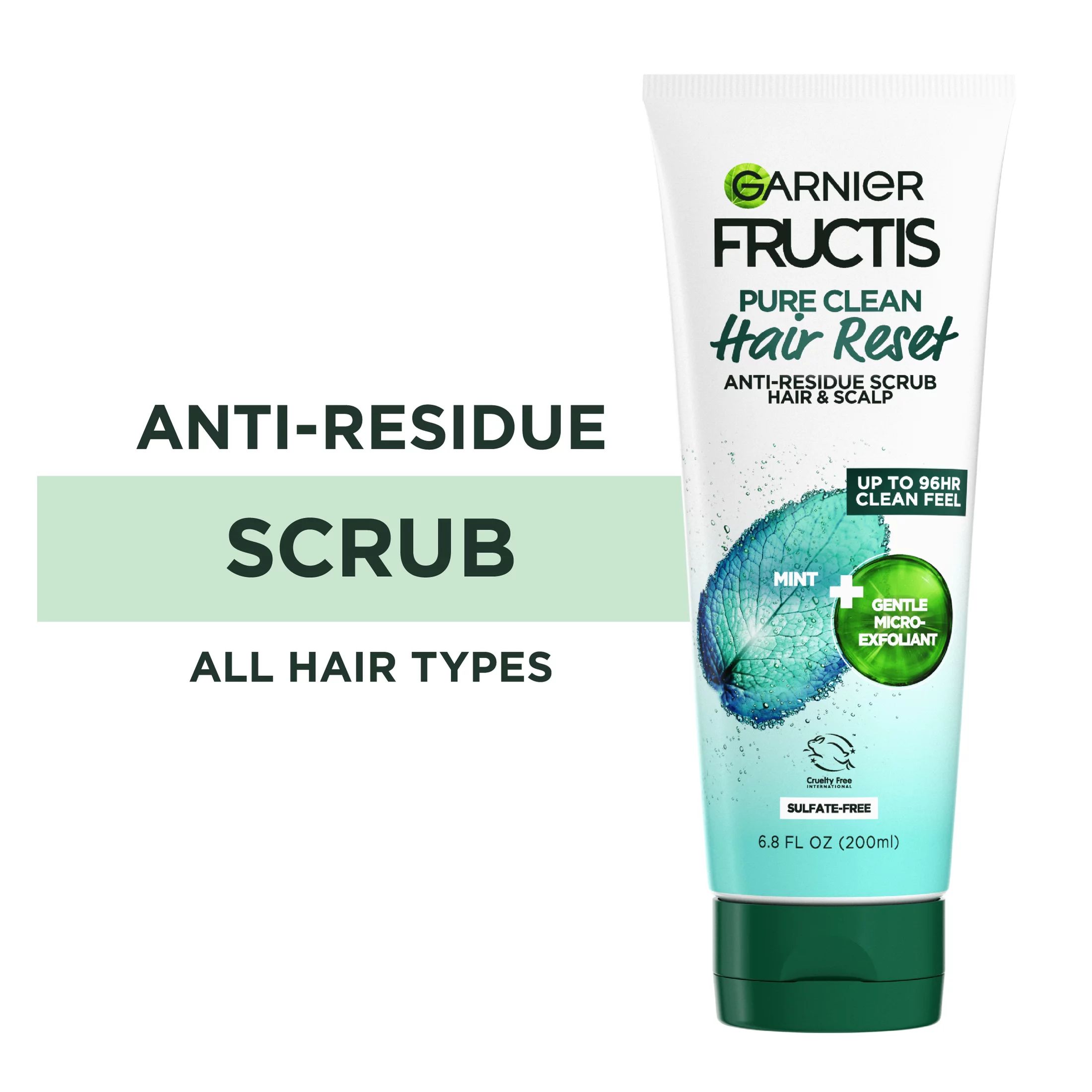 Garnier Fructis Pure Clean Hair Reset Gentle Anti-Residue Scrub, 6.76 fl oz | Walmart (US)