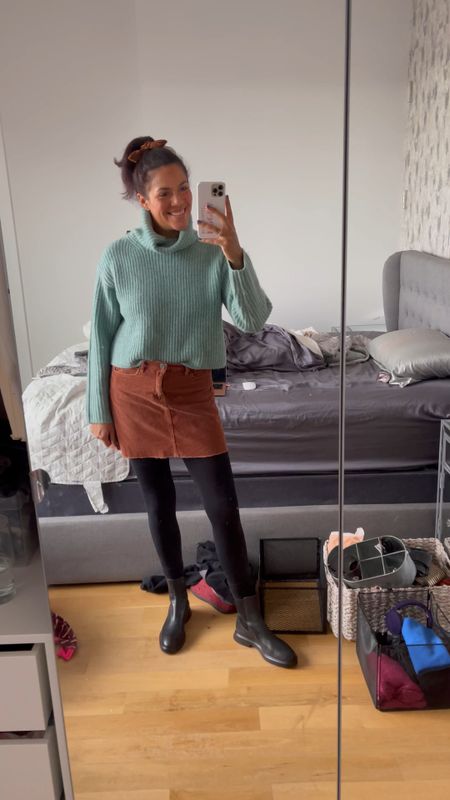 Cozy cute outfit for wandering the city in the winter! A warm cropped turtleneck with a French tuck into a corduroy skirt 🥰

Sweater and skirt from RTR, use my code RTRALIJ for 40% off your first two months!

Wearing a large sweater (sized up for an oversized fit), size 29 skirt (TTS), size 10 boots (TTS)  

#LTKHoliday #LTKstyletip #LTKSeasonal
