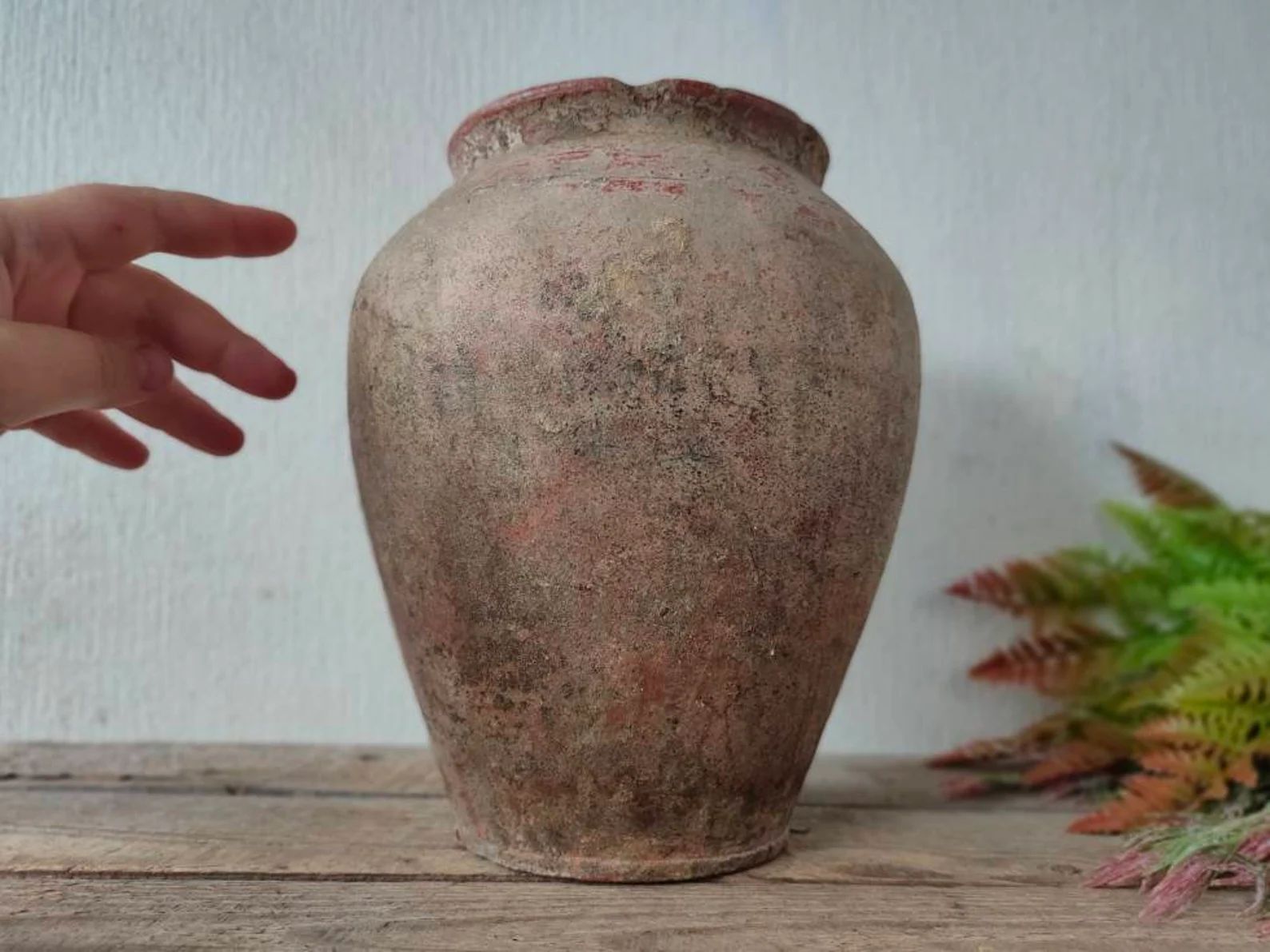 Old Clay Vase . Wabi Sabi Dusty Gray Pottery Pot. Shabby Chic | Etsy | Etsy (US)