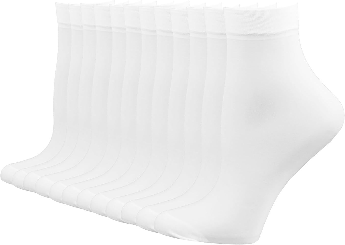 Women's 10-24 Pairs (in Gift Box) Ankle High Sheer Nylon Socks Soft Tight Hosiery with Reinforced... | Amazon (US)