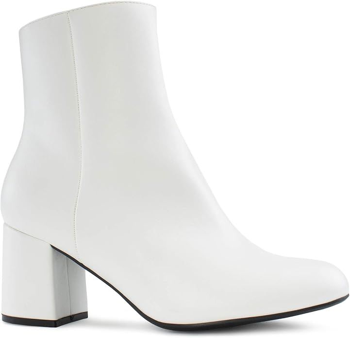 RF ROOM OF FASHION Women's Wide Width Block Heel Ankle Boots - Plus Size Friendly | Amazon (US)