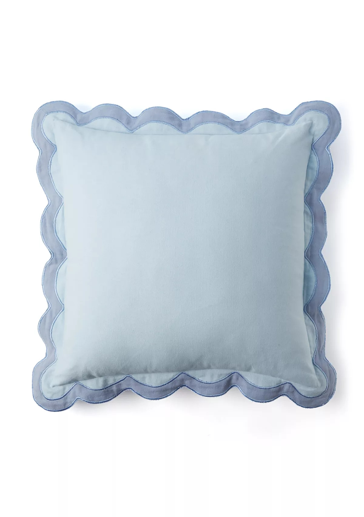 Solid Scalloped Trim Throw Pillow | Belk