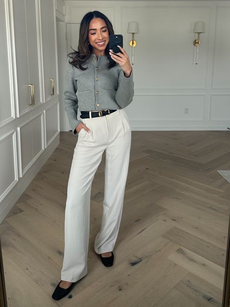 Spring capsule wardrobe: trousers 🤍 wearing size xs sweater jacket and size 2 long trousers, shoes fit tts 


Spring outfit 
Spring essentials
Closet staples
Closet essentials
