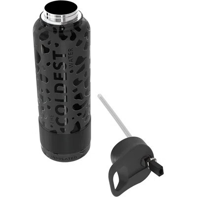 Coldest Sports Water Bottle With Straw Lid Vacuum Insulated Stainless Steel Metal Thermos Bottles | Wayfair North America