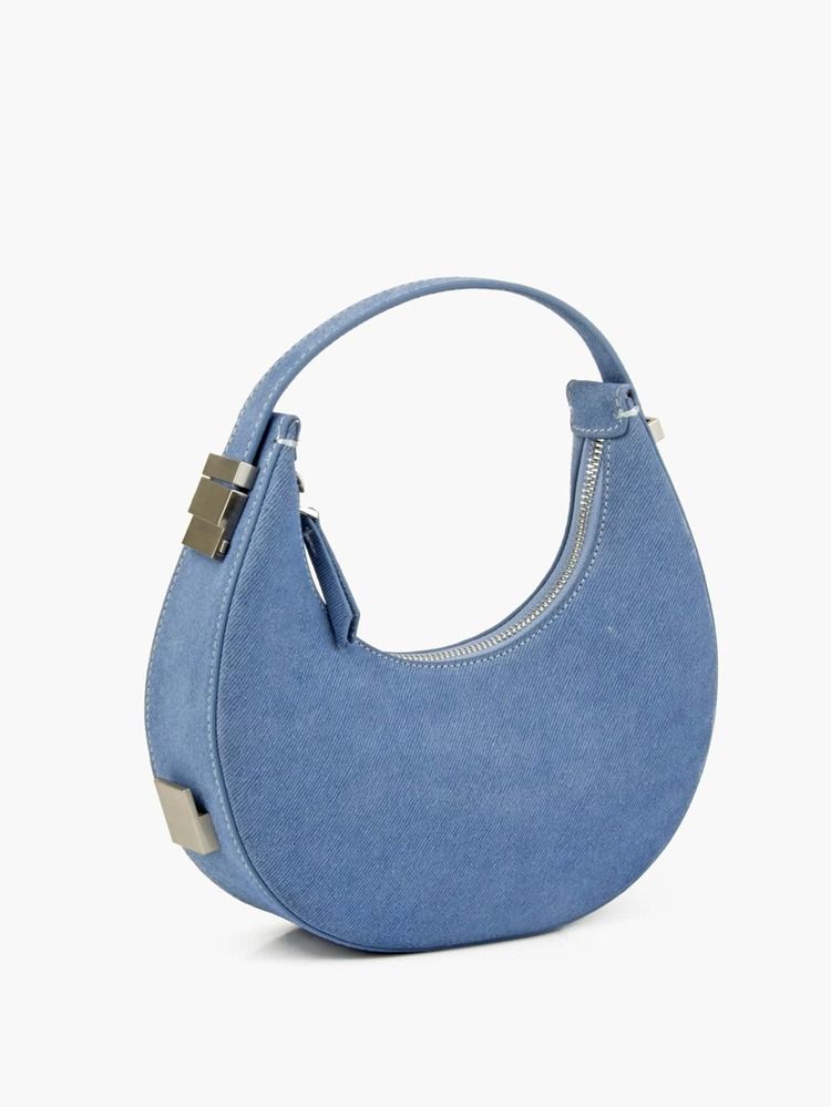 New
     
      Denim Genuine Leather Handbag For Women Mini Hobo Bag | SHEIN