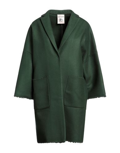 Semicouture Woman Coat Dark green Size M Virgin Wool, Polyamide | YOOX (US)