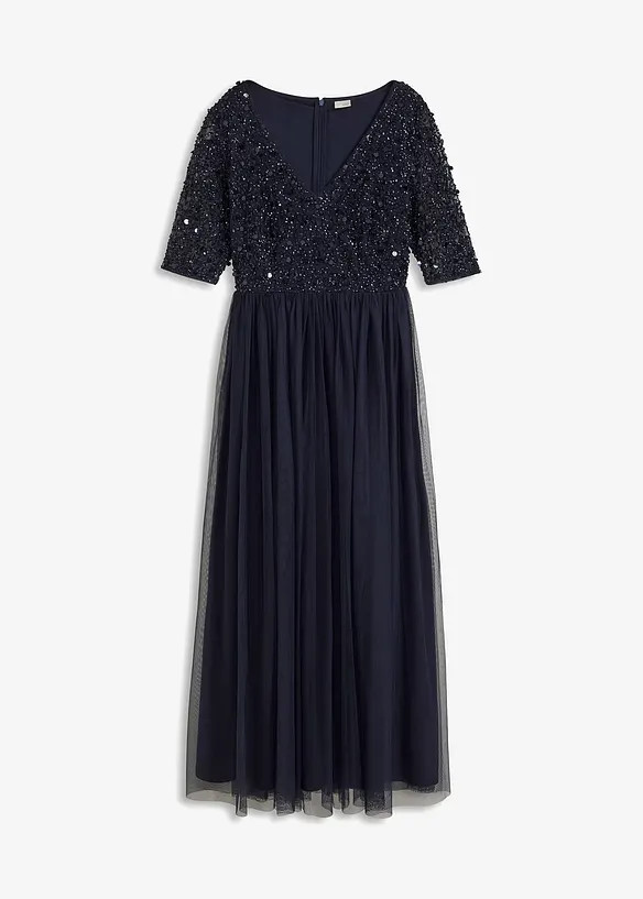 Maxikleid mit Paillettenstickerei | Bonprix DE