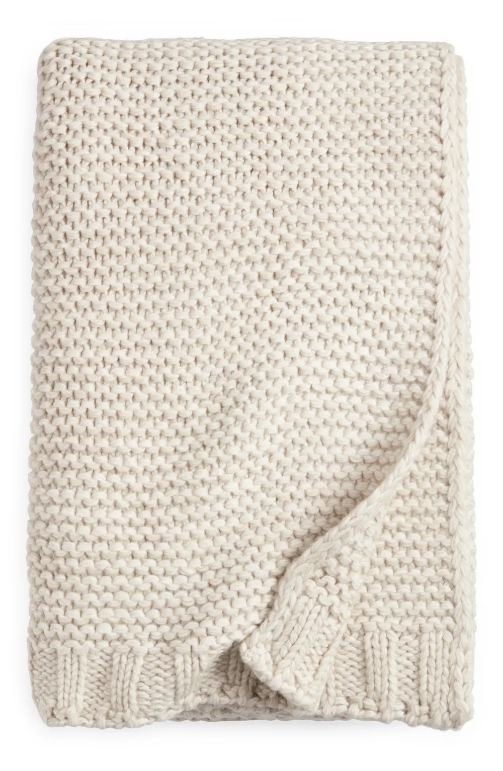 Nordstrom Heathered Knit Throw Blanket in Grey Vapor at Nordstrom | Nordstrom Canada