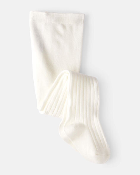 Toddler Girl Rib Tights - White | Carter's Inc