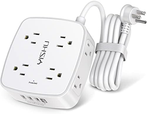 6 Ft Surge Protector Power Strip - 8 Widely Outlets with 4 USB Ports, 3 Side Outlet Extender with 6  | Amazon (US)