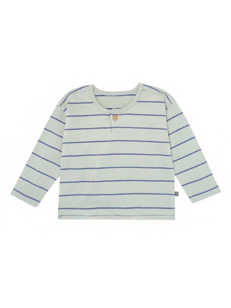 Modern Moments by Gerber Toddler Boy Organic Drop Shoulder Henley Tee, Sizes 12 Months - 5T | Walmart (US)