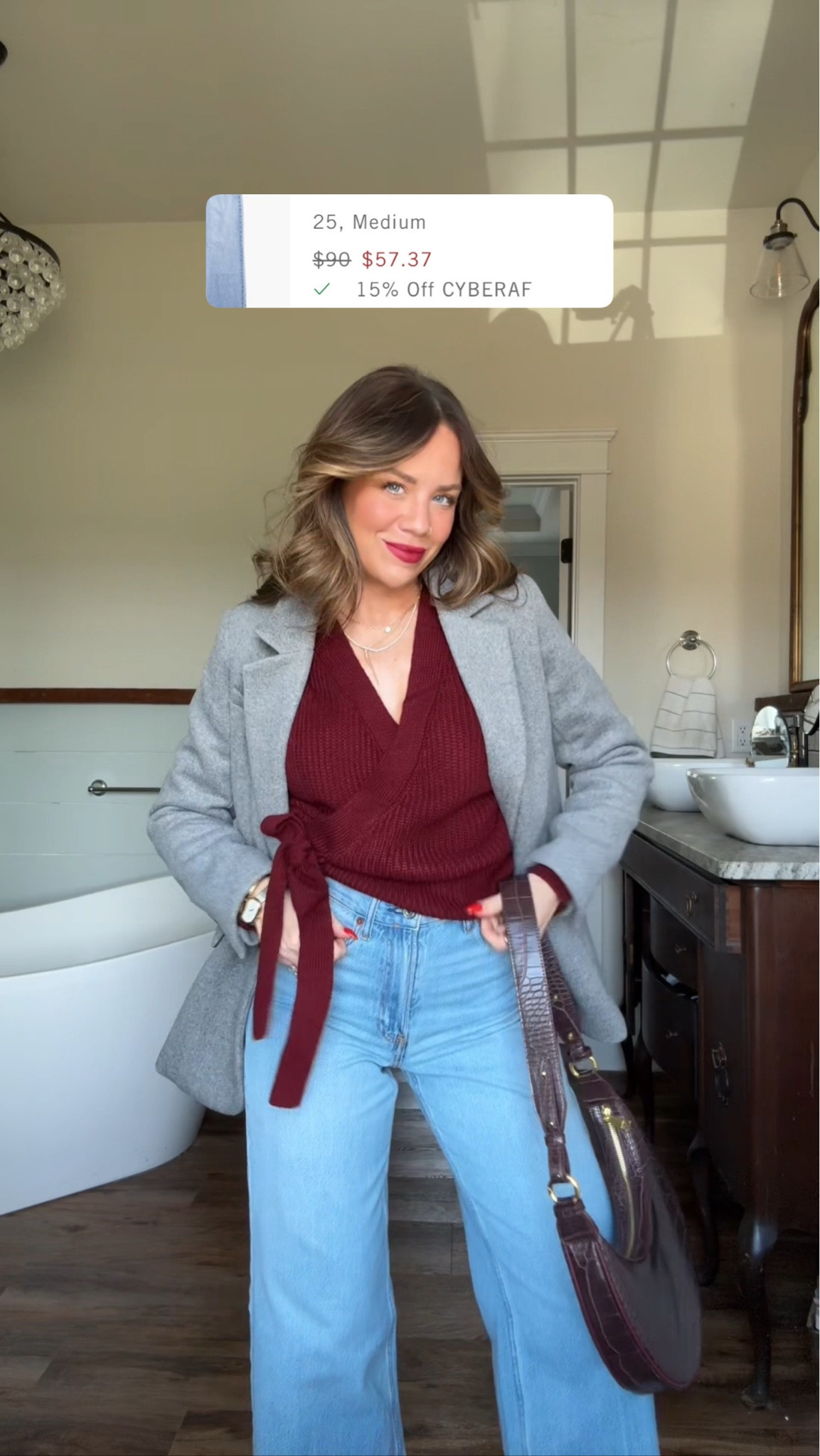 @abercrombie everyday denim fully stocked & on major sale! In my usual size 25 regular! In XS blazer. 

#LTKHoliday #LTKCyberWeek #LTKSaleAlert