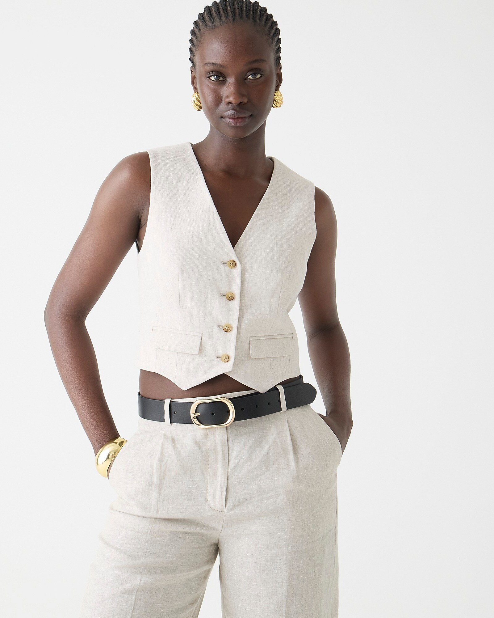 Classic vest in stretch linen blend | J. Crew US