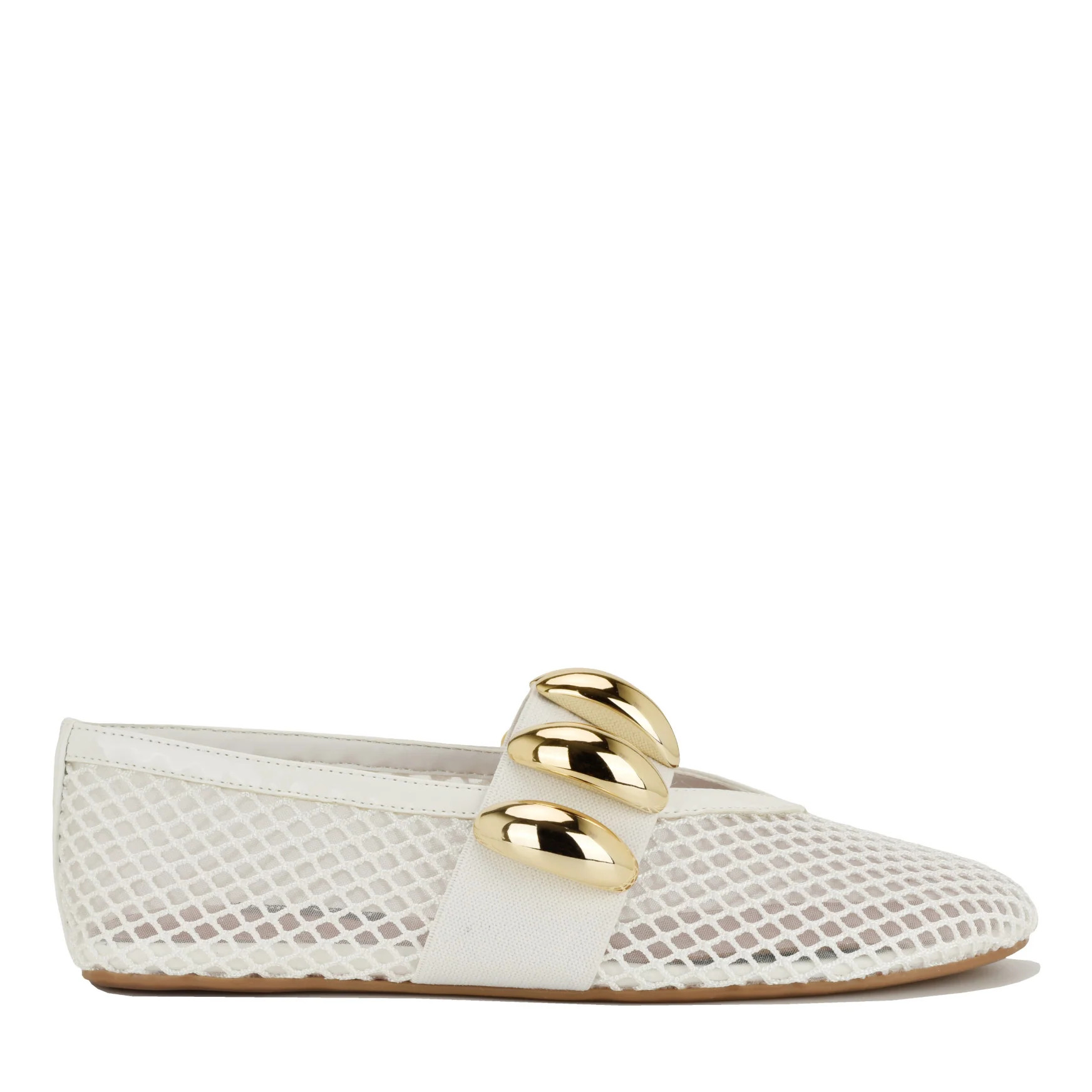 Women's Dorra Mesh Mary Jane Ballet Flats - White Mesh | Nine West | Nine West (US)