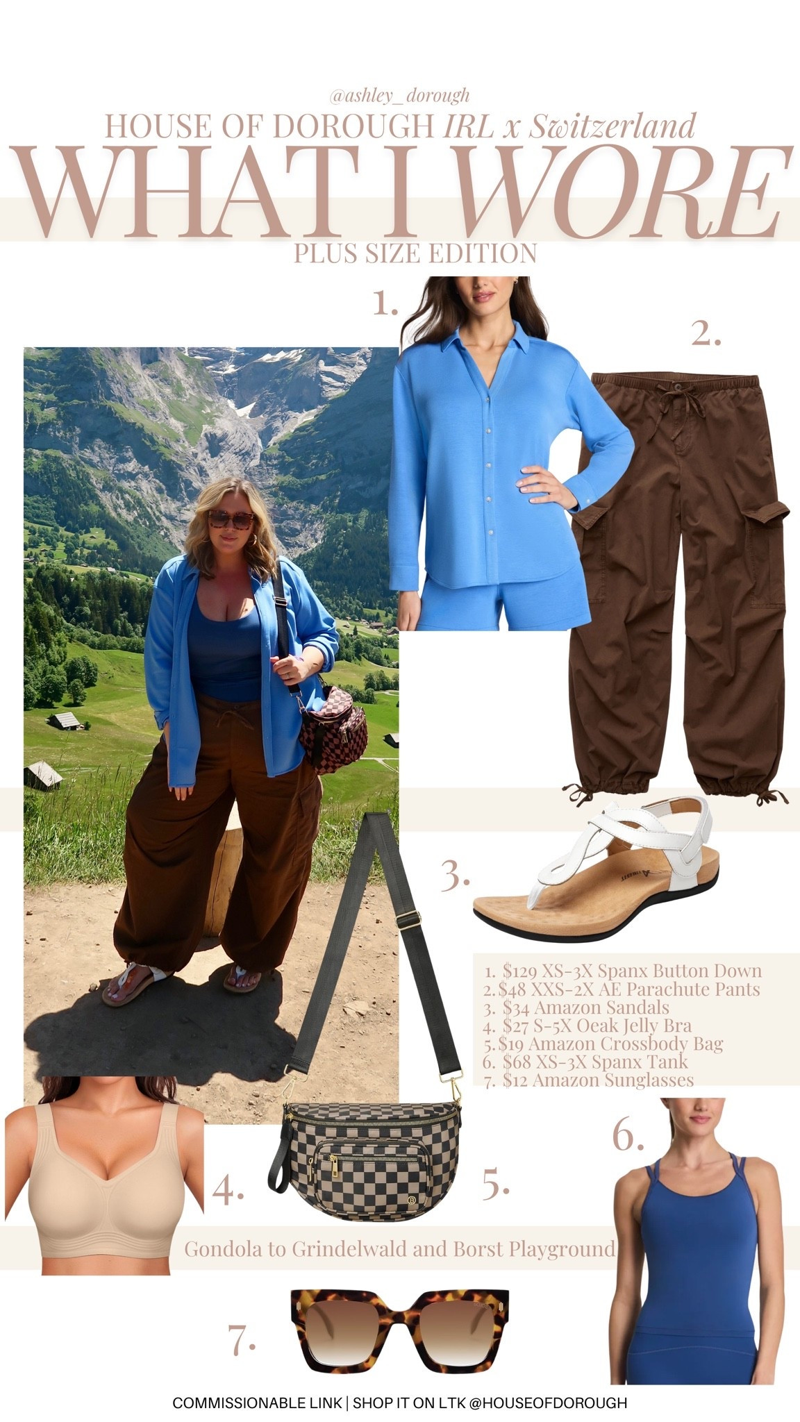 What I wore in Europe!! Wearing a 2X in the Spanx button ups, XXL in the brown pants. Plus size, outfit inspo, travel outfit, mom life, apron belly, summer fashion

#LTKSeasonal #LTKTravel #LTKPlusSize