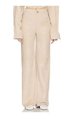Helsa Suede 5 Pocket Pants in Sandy Beige from Revolve.com | Revolve Clothing (Global)