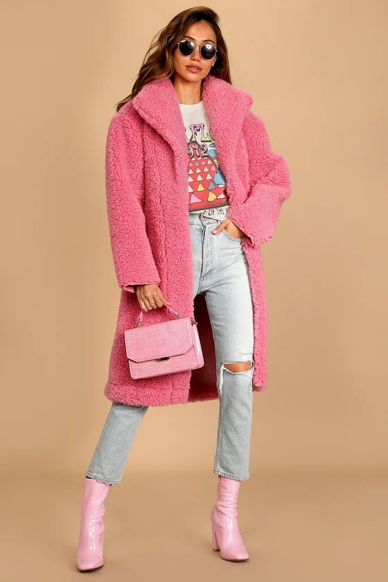 Too Fab For You Pink Faux Fur Coat | Lulus (US)