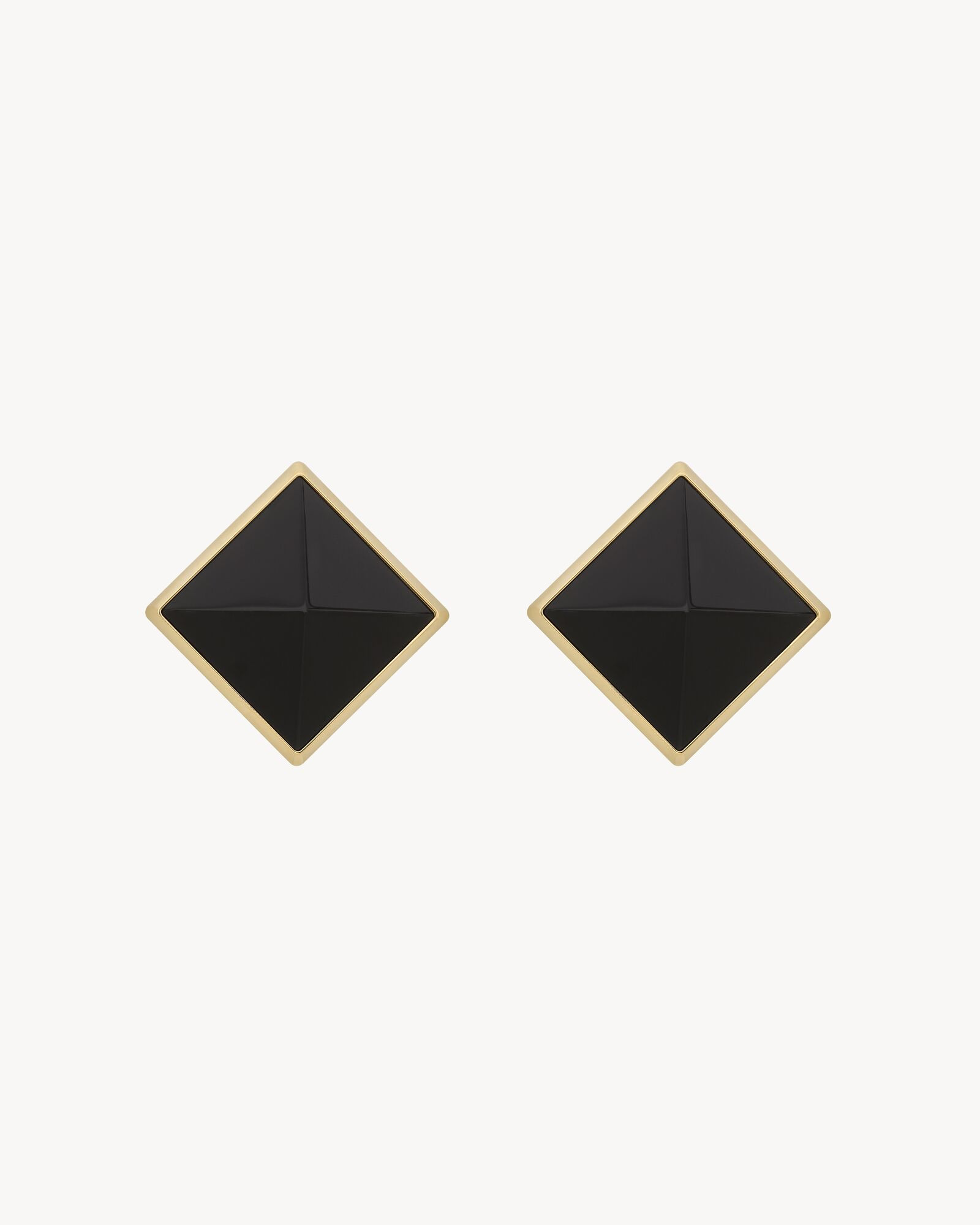 pyramid earrings in resin and metal | Saint Laurent Inc. (Global)