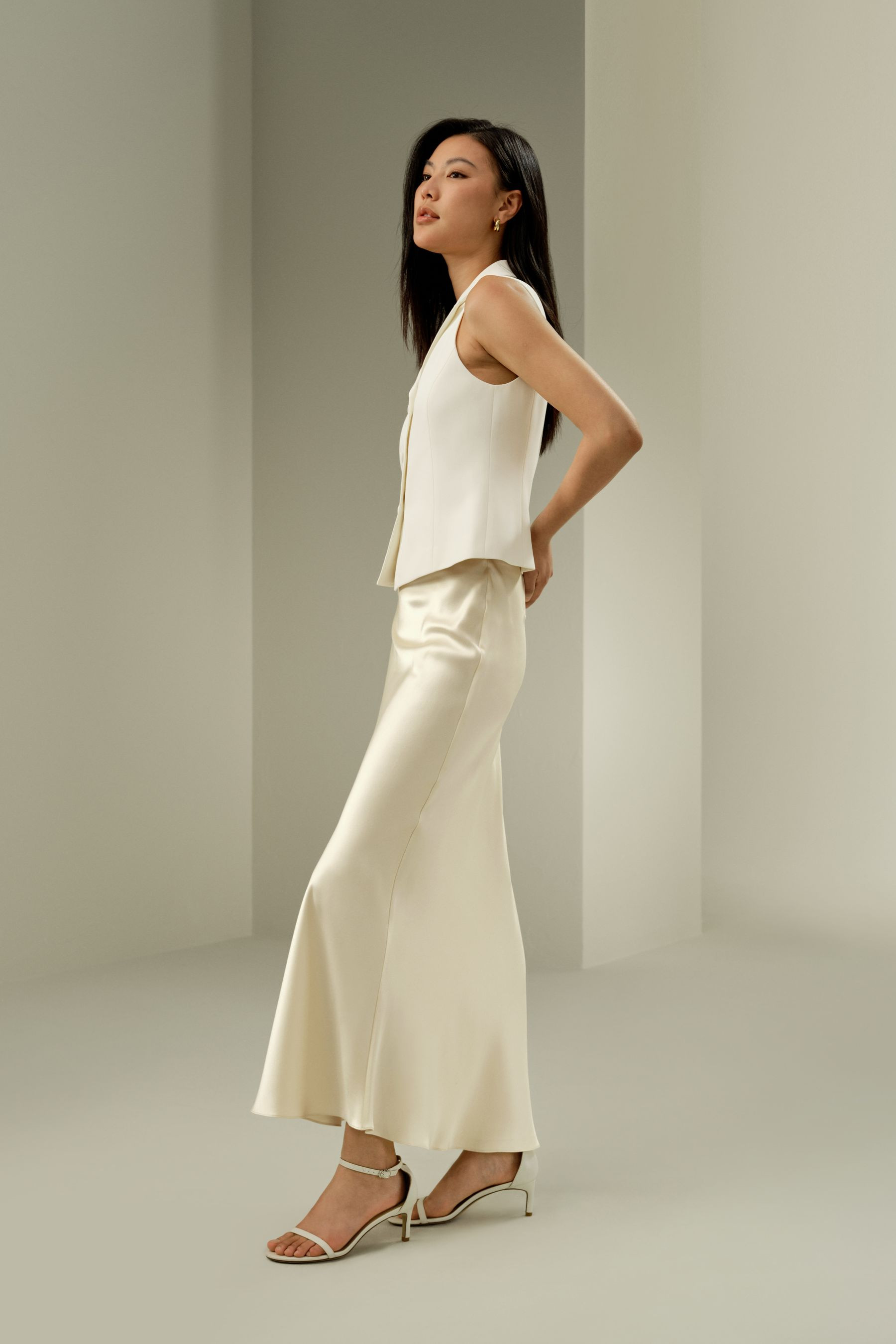 Silk Maxi Skirt with Flare Hem | LilySilk