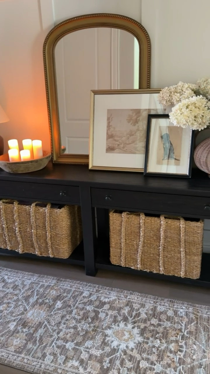 O B S E S S E D with this table in our hallway 😍 and love our new wall art + mirror combo!!

#LTKSeasonal #LTKHome