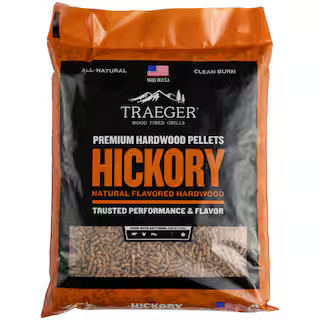 Traeger 20 lb. Bag Hickory All-Natural Wood Grilling Pellets PEL319 - The Home Depot | The Home Depot