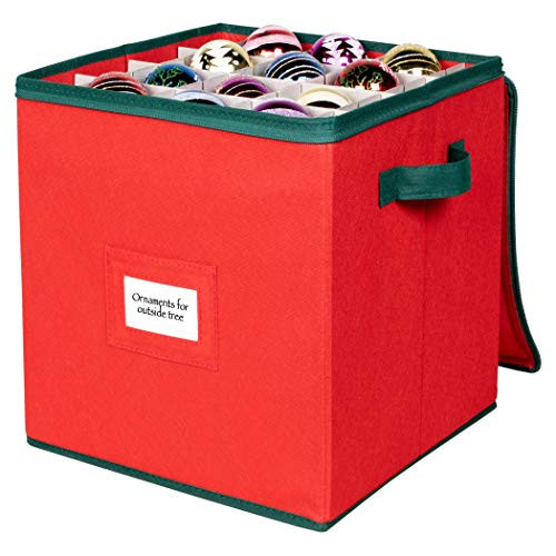 Premium Christmas Ornament Storage Box for Large Ornaments with Trays- 4-inch Compartment - Storage  | Amazon (US)