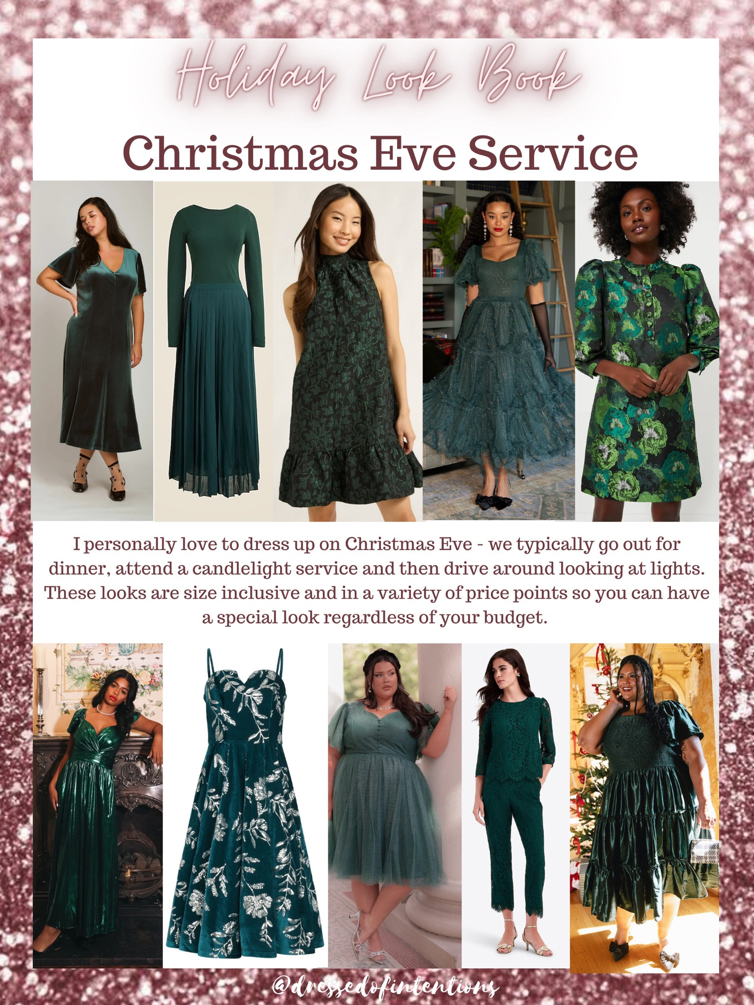 I personally love to dress up on Christmas Eve - we typically go out for dinner, attend a candlelight service and then drive around looking at lights. These looks are size inclusive and in a variety of price points so you can have a special look regardless of your budget. If you select one of the Ivy City options be sure to use Dressedofintentions15 to save 15% 

#LTKPlusSize #LTKHoliday #LTKStyleTip