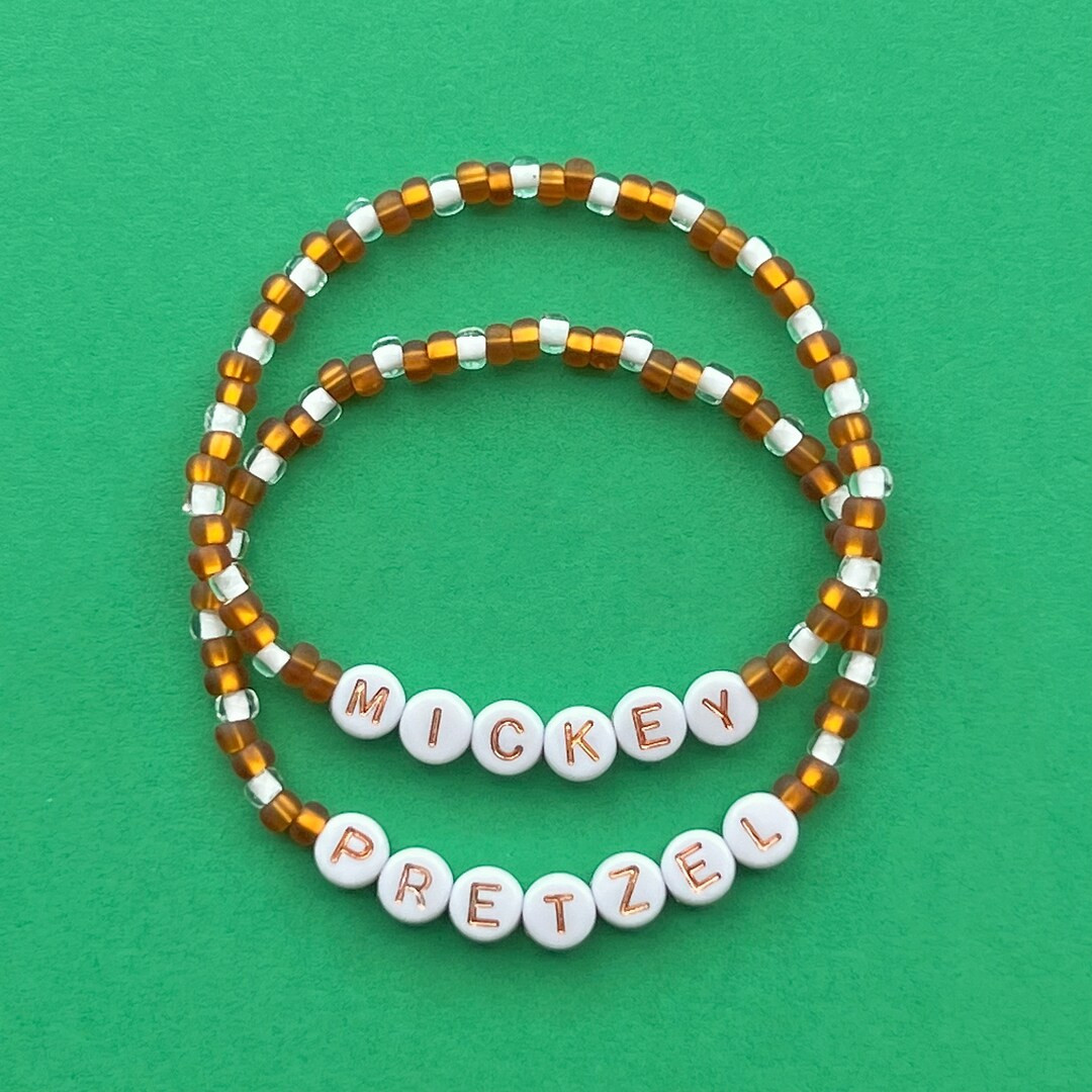 Mickey Pretzel Beaded Bracelets - Etsy | Etsy (US)