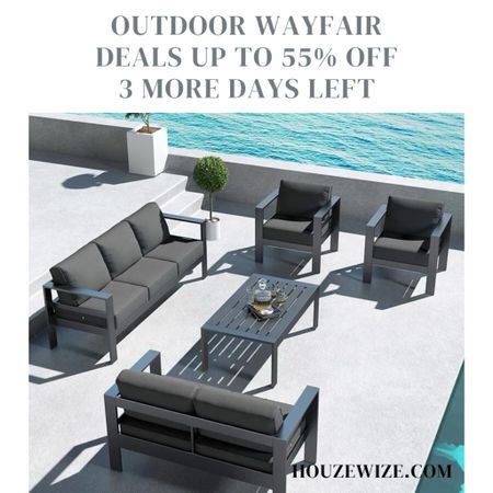 WAYDAY DEALS! Wayfair deals, outdoor seating, outdoor entertaining. Relax in this modern style six piece outdoor seating group.  

#LTKhome #LTKstyletip
