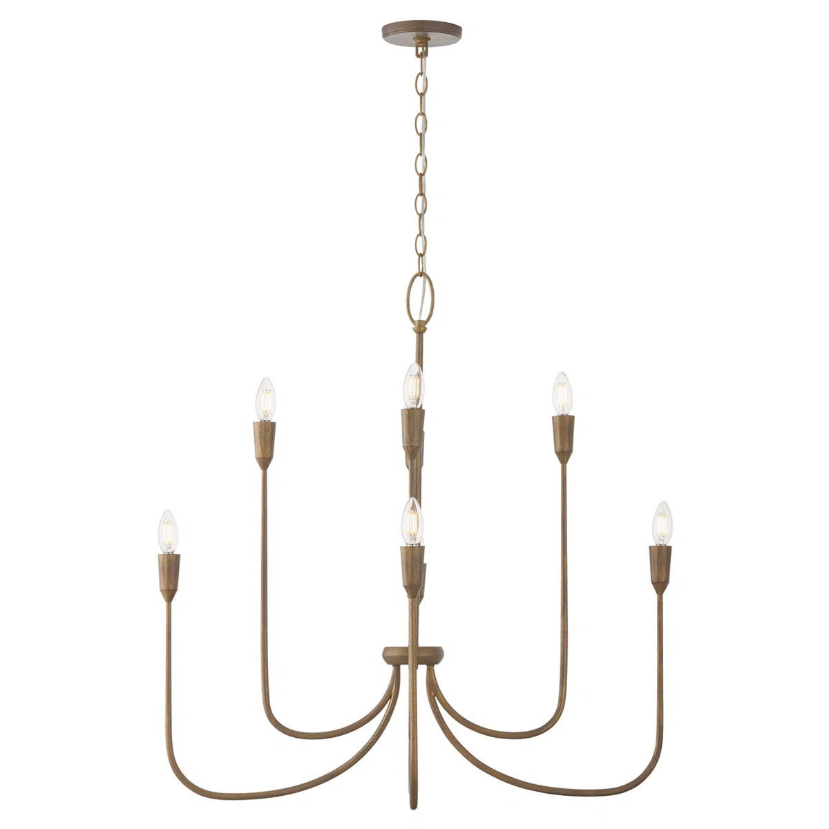 33" W x 32" H 8-Light Chandelier in Mystic Bronze | Wayfair North America