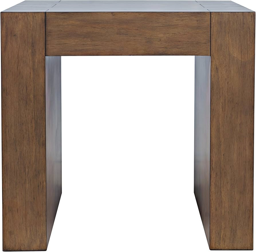 Jofran Taos Modern Rustic Luxury Square Dovetailed End Table,Chestnut | Amazon (US)