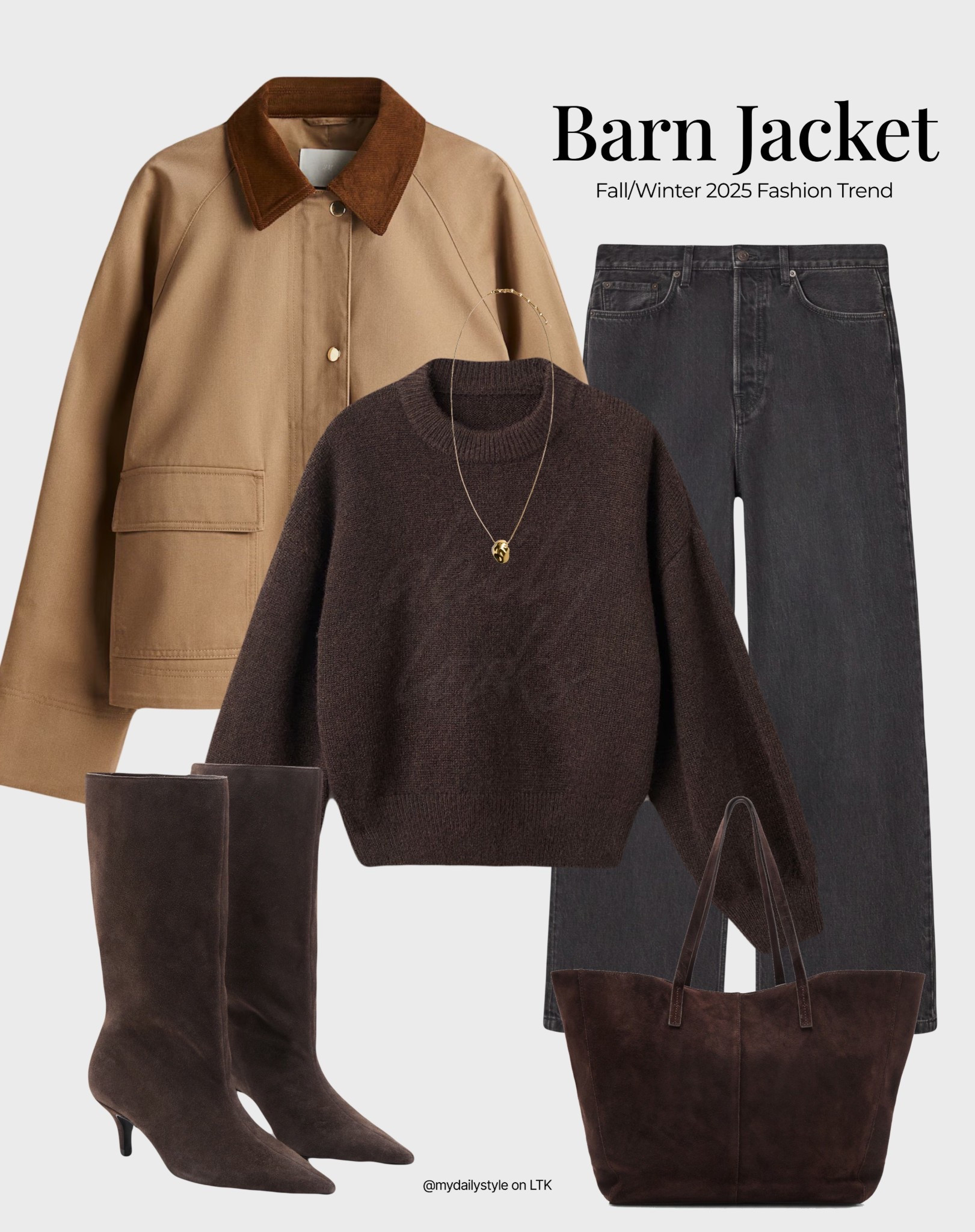 Stylish way to wear a barn jacket this fall/winter.

Check out more ideas in my profile. 

Tags: barn jacket, waxed jacket, parka, utility jacket, fashion trends 2025, suede tote bag, suede boots, easy styling, simple everyday look, chic & basic outfit, casual outfit, capsule wardrobe, brunch style, high street. 

#LTKwinter #LTKautumn #LTKstyletip