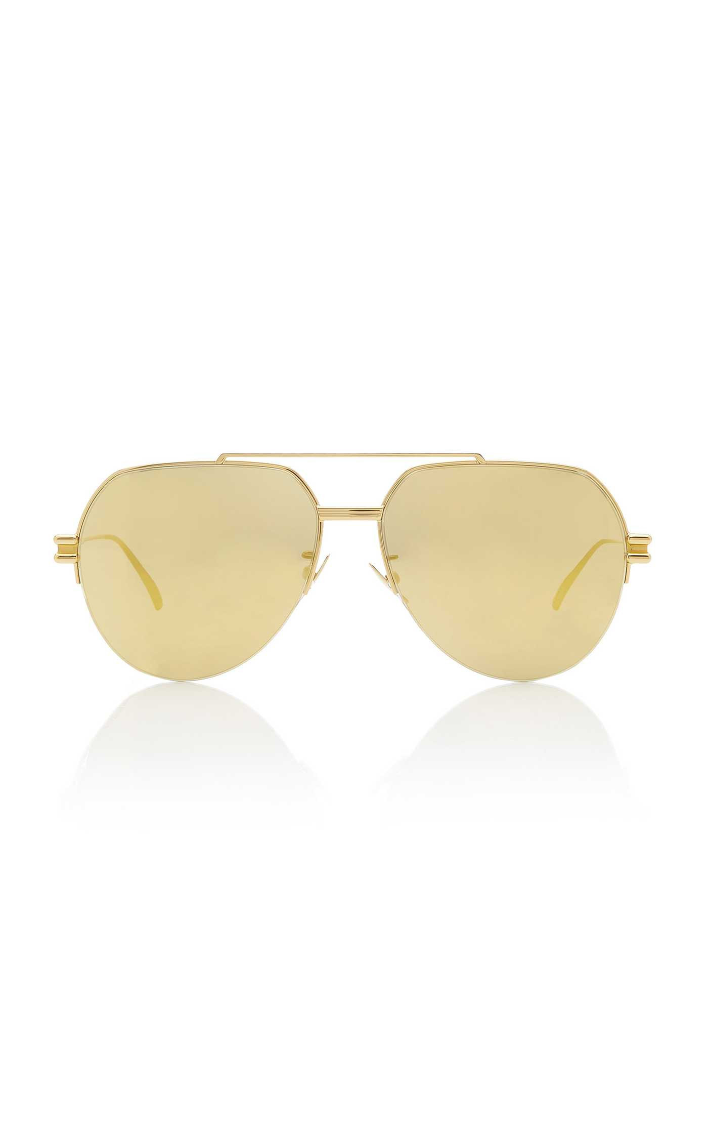 Oversized Aviator Gold-Tone Sunglasses | Moda Operandi (Global)