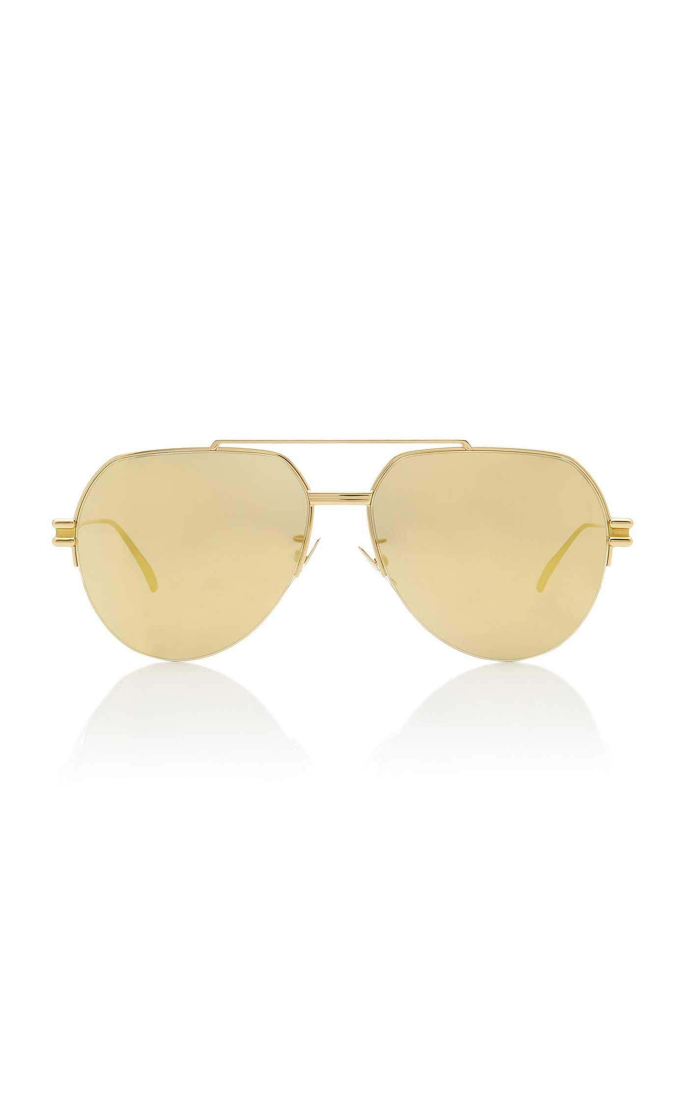 Oversized Aviator Gold-Tone Sunglasses | Moda Operandi (Global)